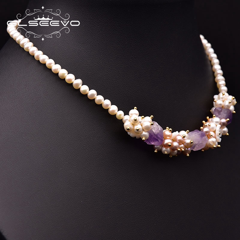 Pearl Trim Chain - GLSEEVO Kalung Pendek Mutiara Air Tawar