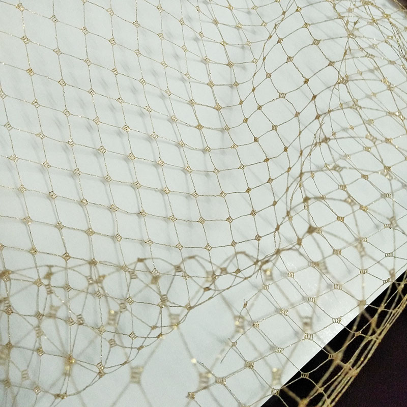 Crystal Mesh Fabric - Kain Jaring Hitam Berpola Berlian untuk