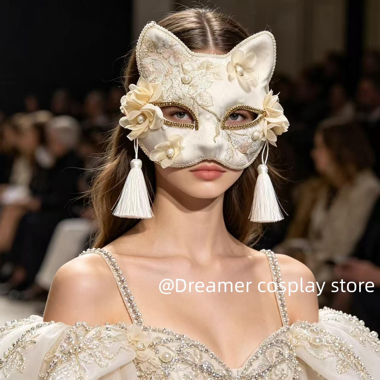 Masker Telinga Kucing 2026 Bar - Tassel Fringe Trim ulasan dan harga