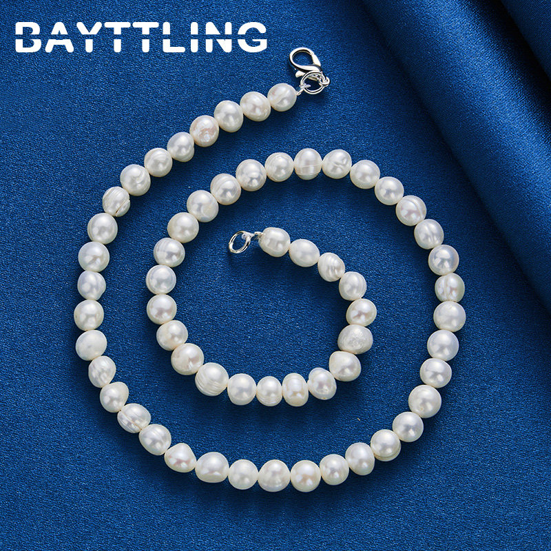 Kalung Mutiara Elegan Perak 92 - Pearl Trim Chain ulasan dan harga