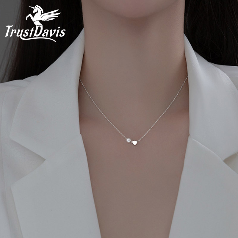 TrustDavis Kalung Choker Mutia - Pearl Trim Chain ulasan dan harga