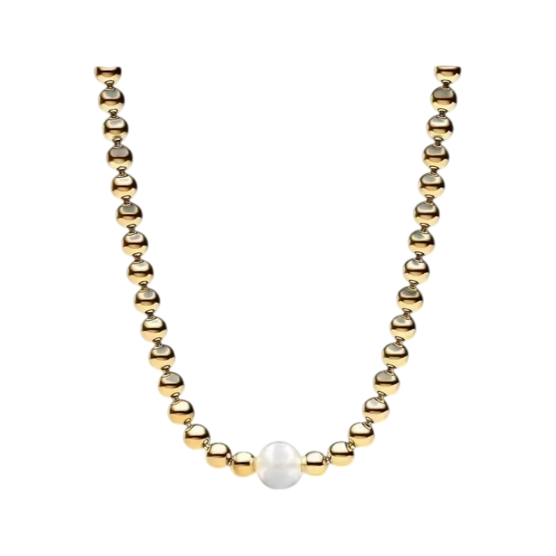Kalung dan gelang perak S925 b - Pearl Trim Chain ulasan dan harga