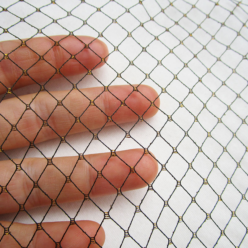 Kain Jaring Hitam Berpola Berl - Crystal Mesh Fabric ulasan dan harga