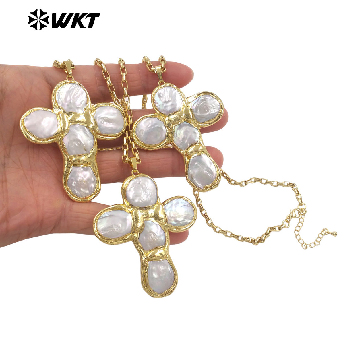 WT-JN349 Desain Terbaru Kalung - Pearl Trim Chain ulasan dan harga