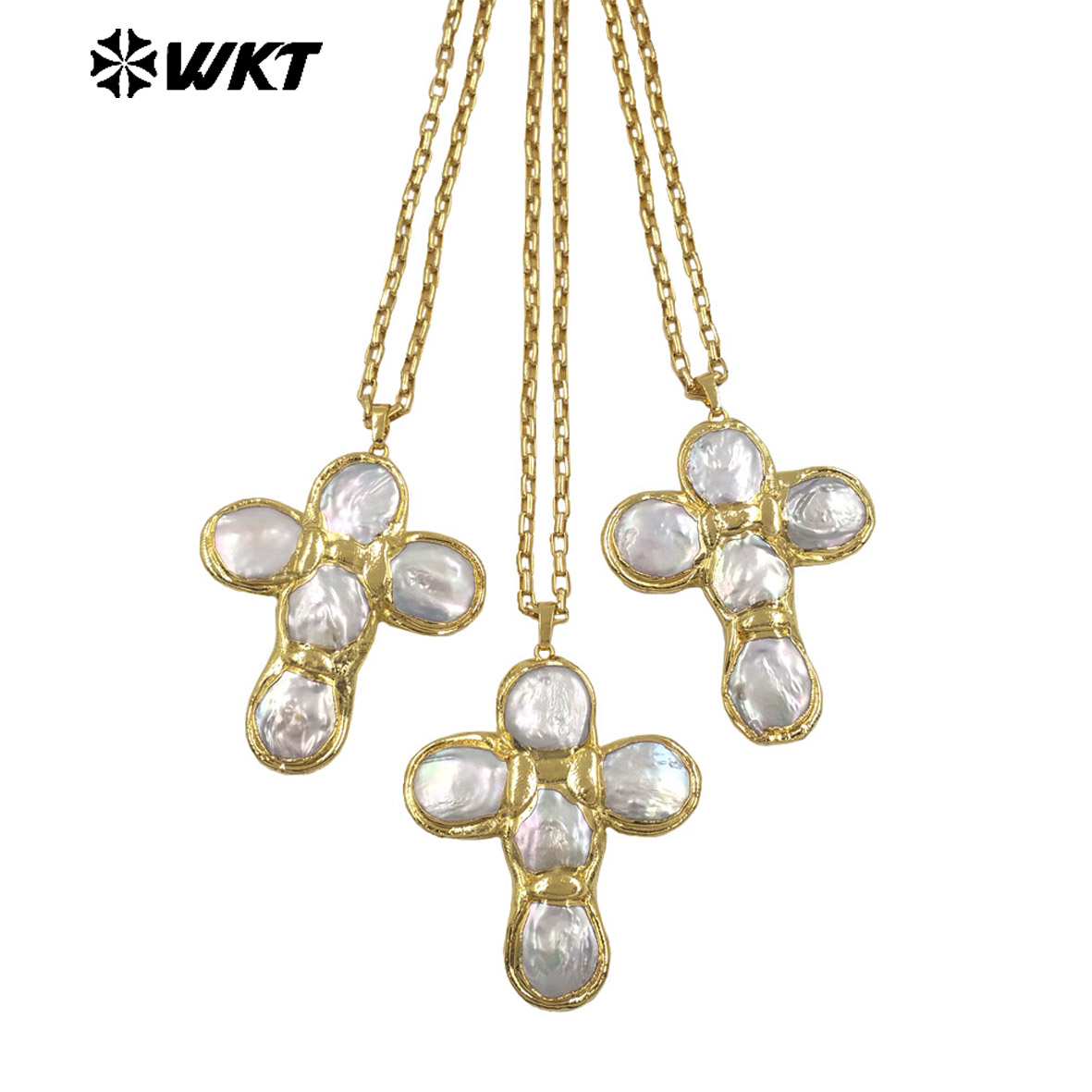 WT-JN349 Desain Terbaru Kalung - Pearl Trim Chain ulasan dan harga
