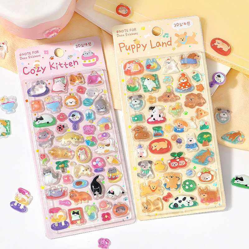 1 Buah/Pak Stiker Timbul 3D Lu - Embellishments For Scrapbooking ulasan dan harga