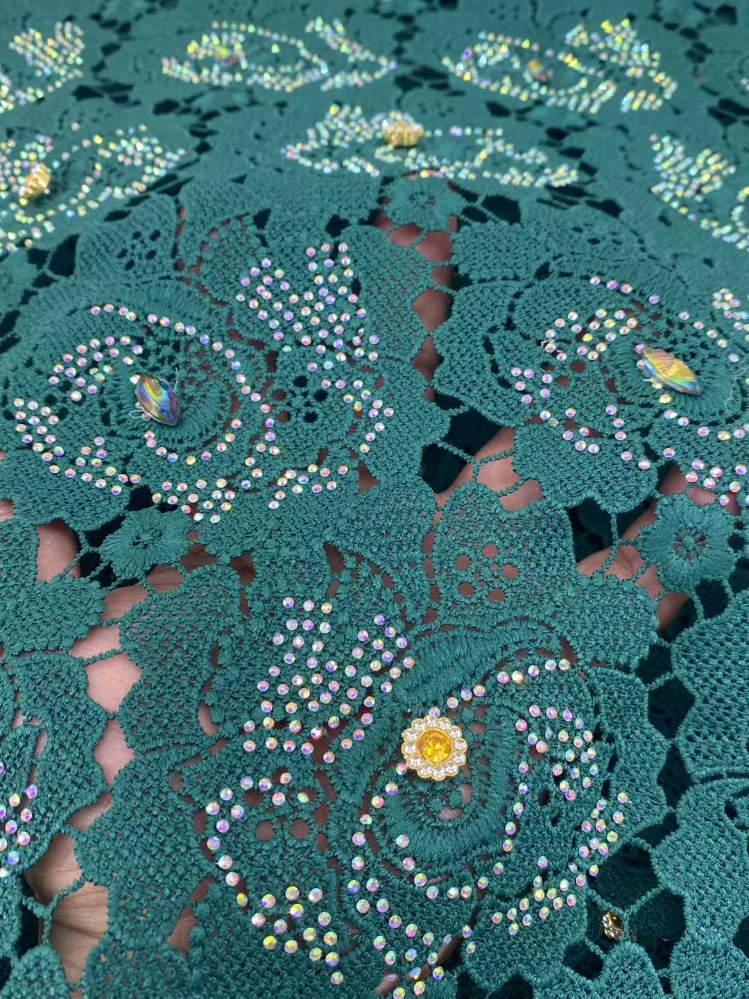 Kain Guipure Terbaru dengan Kr - Crystal Mesh Fabric ulasan dan harga
